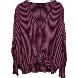 Urban Outfitters Out From Under Striped Knotted Top